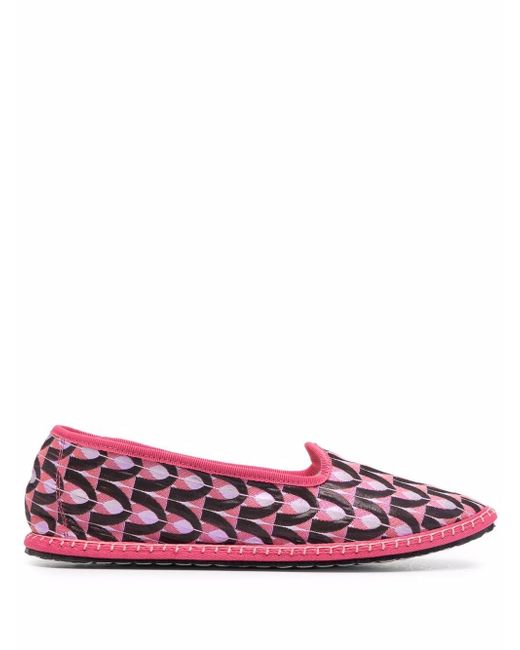 Vibi Venezia Aloisia geometric-print slippers