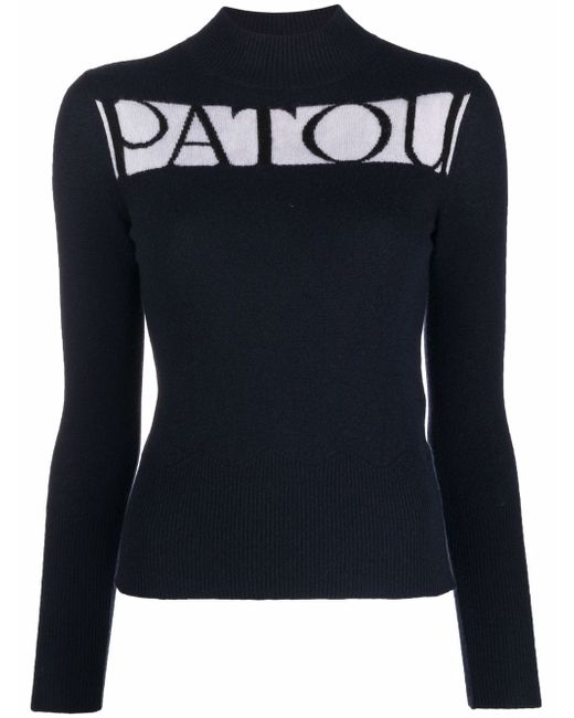 Patou intarsia-knit logo knitted jumper