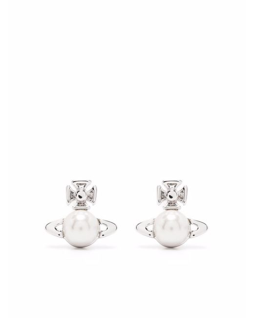 Vivienne Westwood faux pearl-embellished Orb earrings