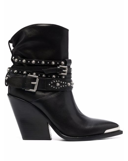 Ash side buckle-detail boots