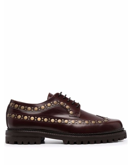 Etro studded leather derby shoes