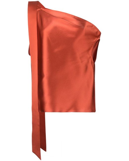 Michelle Mason silk off-shoulder top