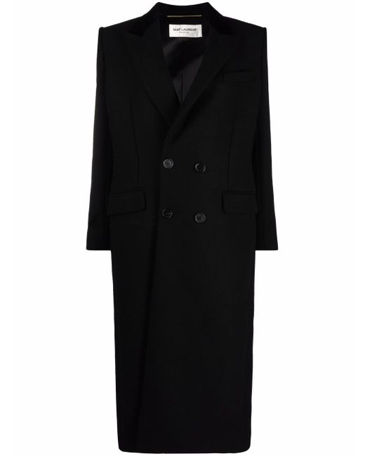 Saint Laurent double-breasted mid-length coat