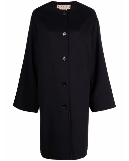 Marni long-sleeved virgin wool-blend cardi-coat