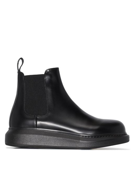 Alexander McQueen leather chelsea boots