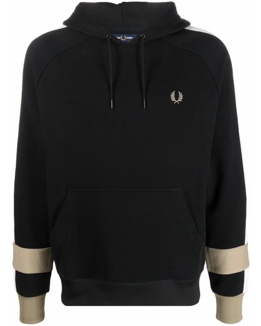 Fred Perry colour-block cotton hoodie