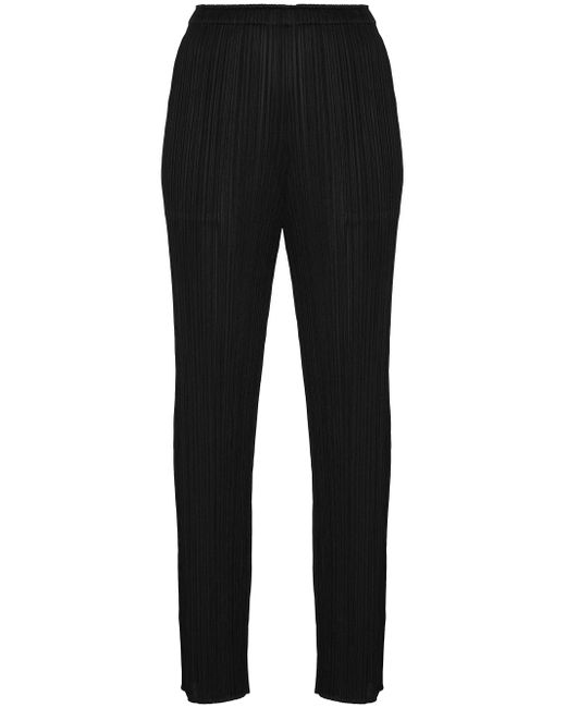 Pleats Please By Issey Miyake plissé cropped trousers