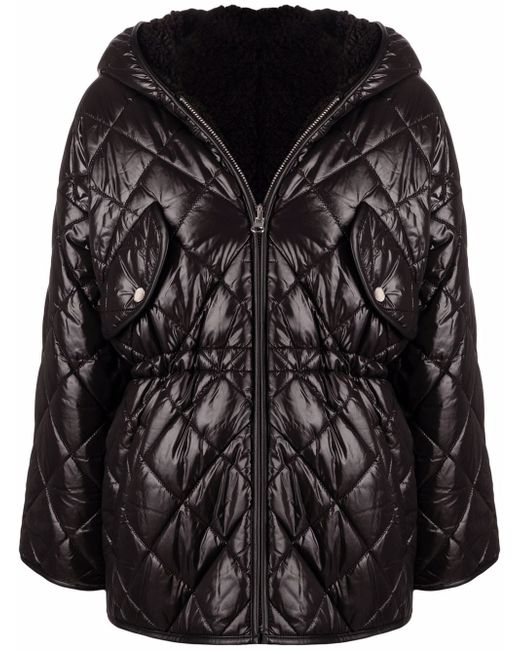 Maje quilted hooded jacket