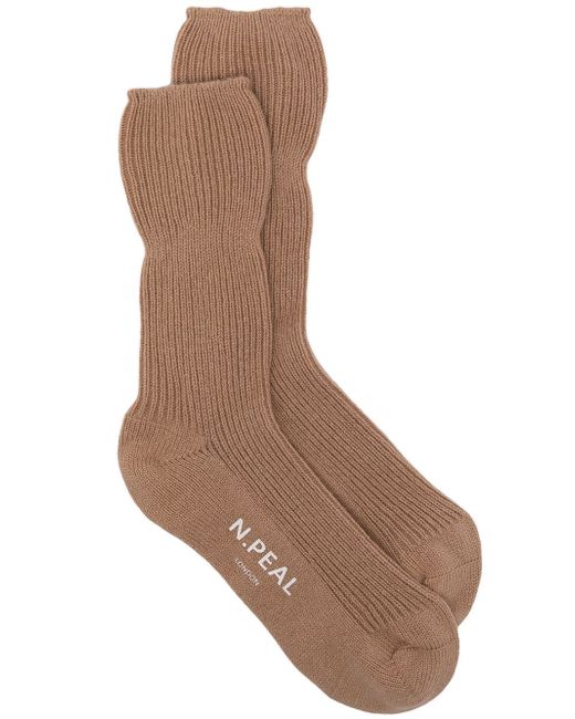 N.Peal rib-knit bed socks