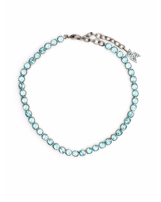 Amina Muaddi crystal-embellished tennis bracelet