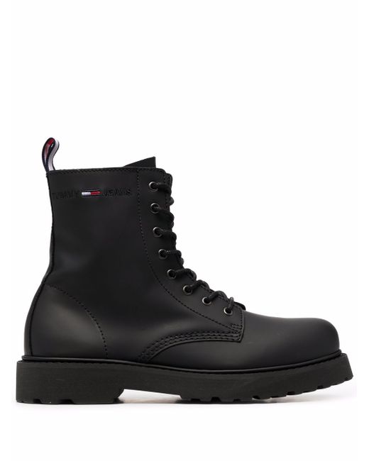 Tommy Jeans leather lace-up boots
