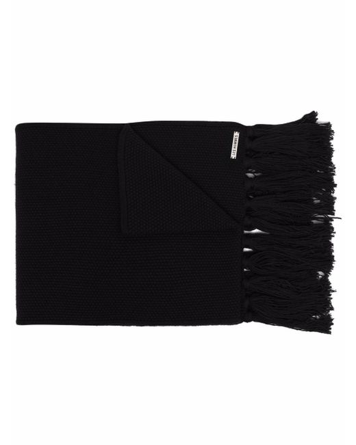Les Hommes fringe-detail wool scarf