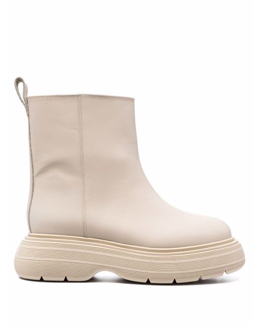 Gia Borghini Marte chunky leather ankle boots