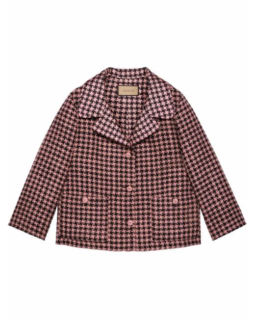Gucci Houndstooth single-breasted jacket