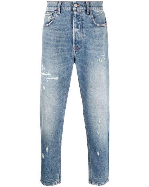 Amish mid-rise straight-leg jeans