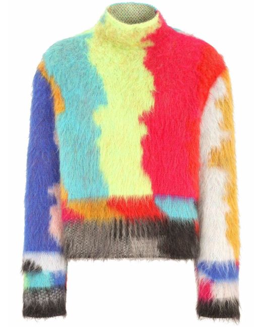 Dolce & Gabbana glitch mohair-blend knit jumper