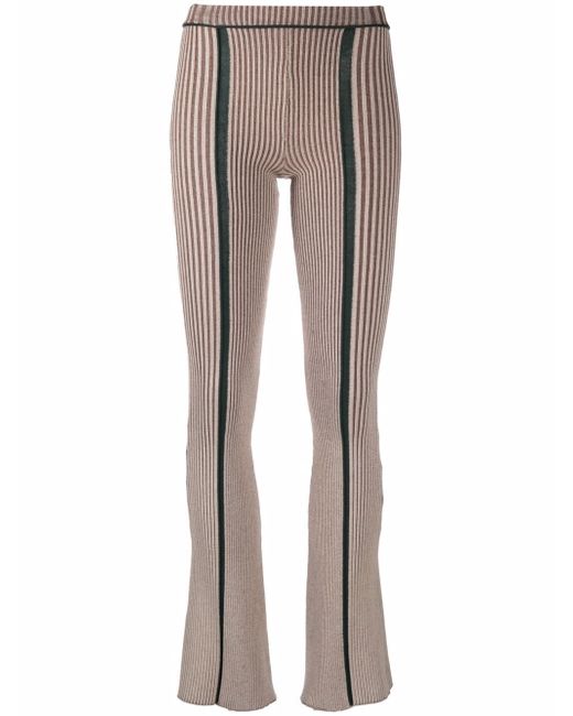 Eckhaus Latta striped flared leggings