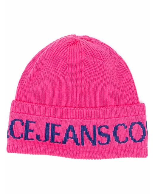 Versace Jeans Couture logo beanie hat