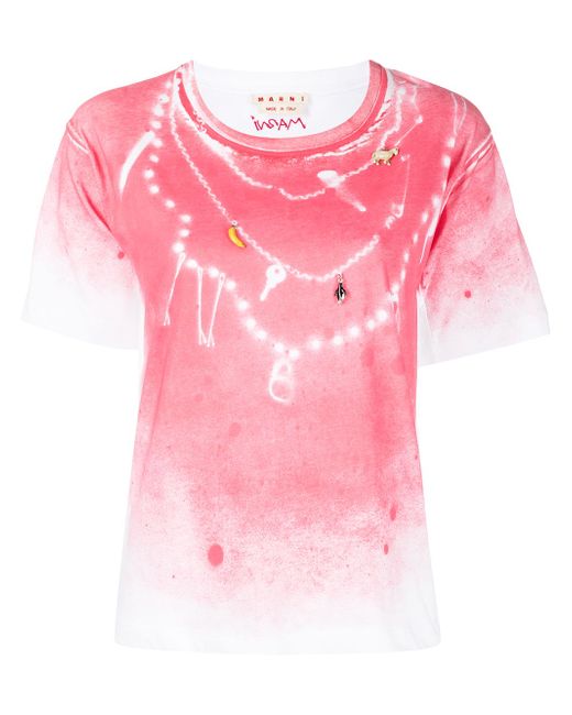 Marni spray paint embellished T-shirt