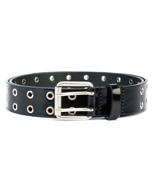 Paccbet eyelet-embellished leather belt