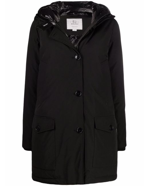 Woolrich hooded button-down coat