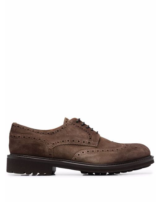 Doucal's suede lace-up brogues