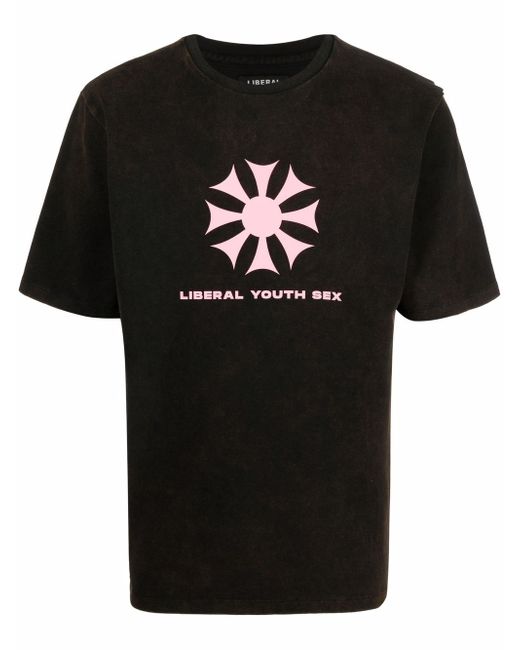 Liberal Youth Ministry logo-print cotton T-shirt
