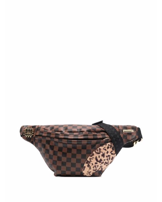 Sprayground Leopard checkered Savvy belt bag