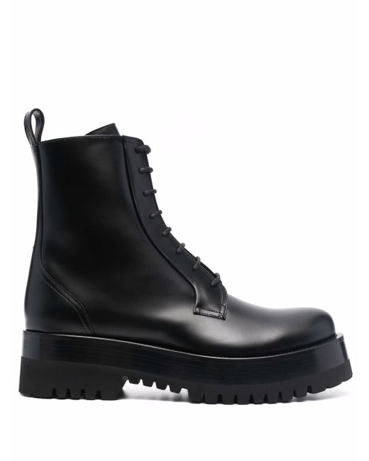 Valentino Garavani ankle-length lace-up boots