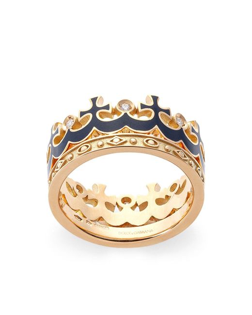Dolce & Gabbana 18kt yellow crown ring