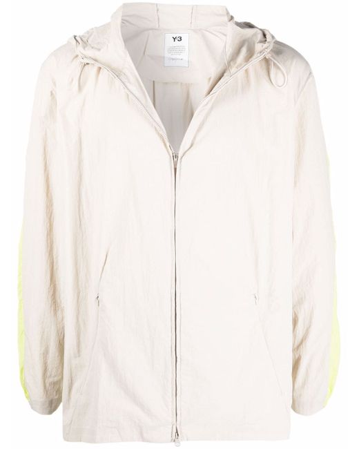 Y-3 colourblock hooded zip-up jacket