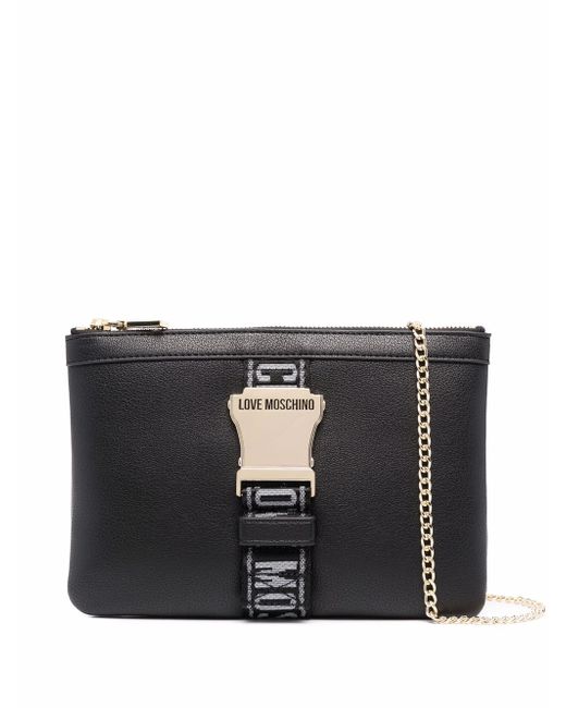 Love Moschino faux-leather buckled crossbody bag