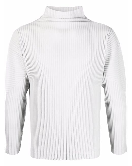 Issey Miyake pleated mock-neck top