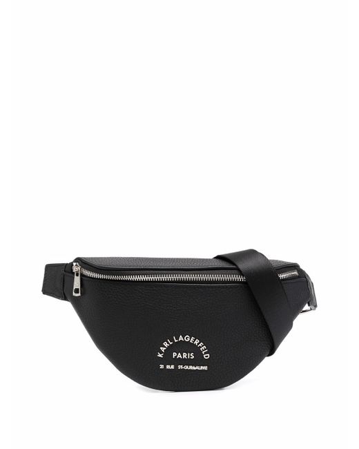 Karl Lagerfeld logo-print leather belt bag