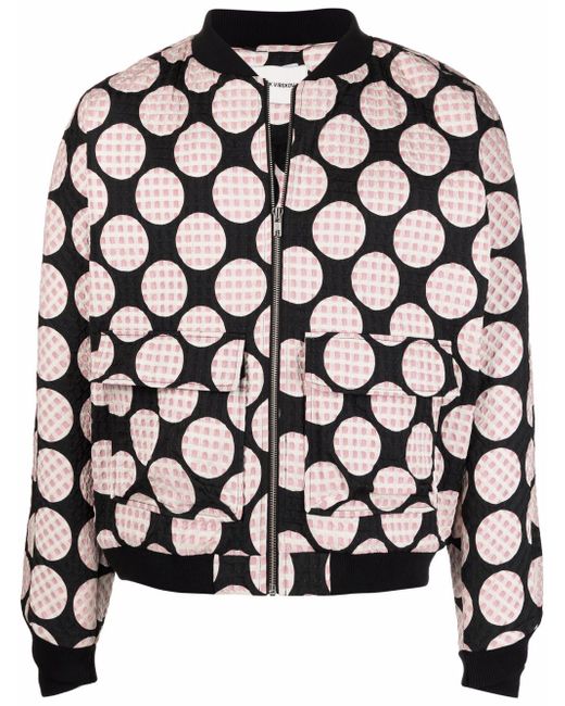 Henrik Vibskov geometric-patterned bomber jacket