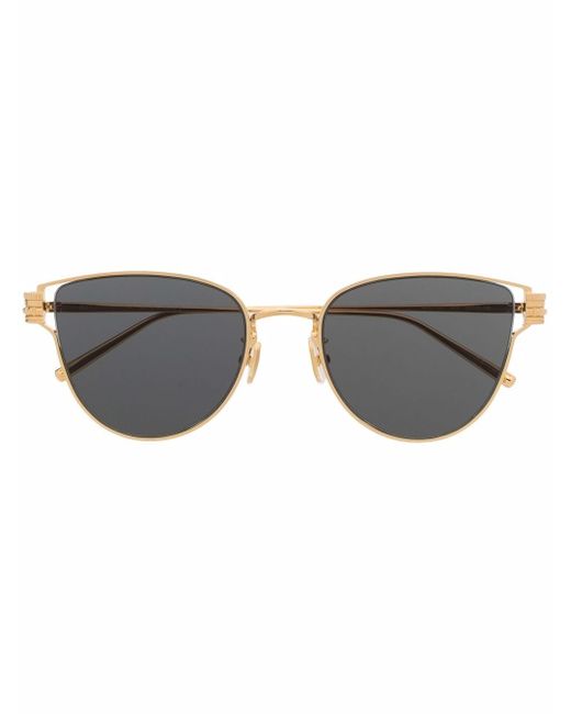 Boucheron plated oval-frame sunglasses