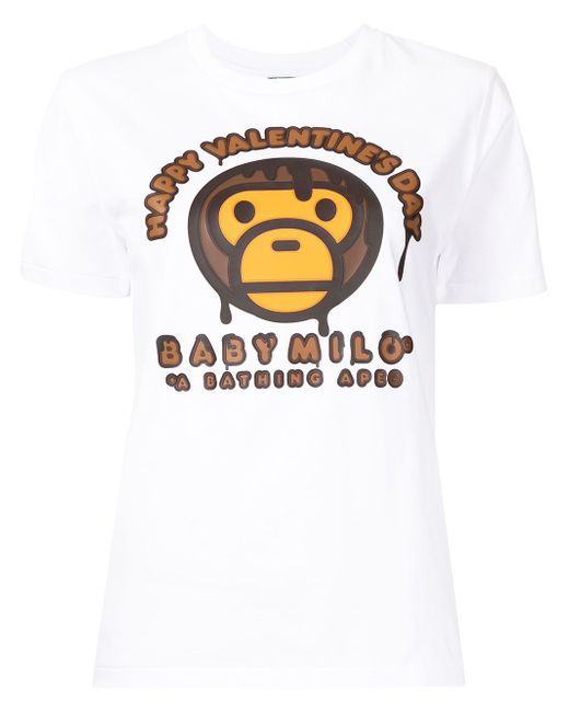 A Bathing Ape logo print T-shirt
