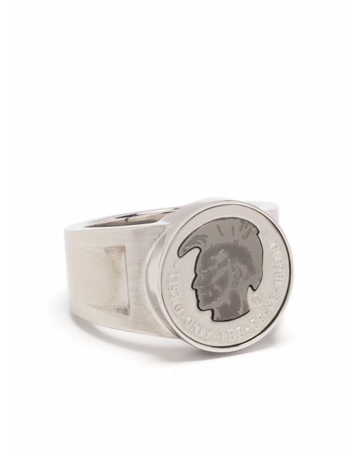 Diesel mohican-head stamp signet ring