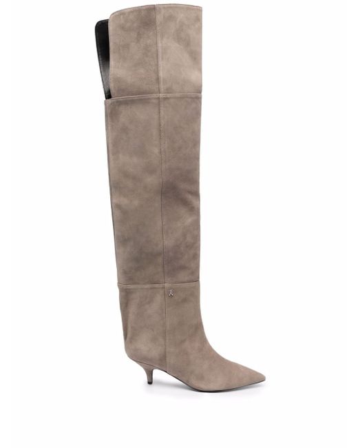 Patrizia Pepe suede over-knee boots