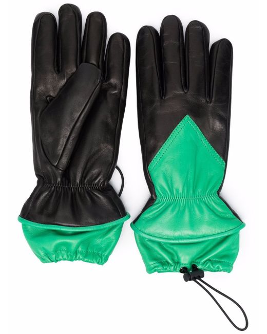 Bottega Veneta drawstring-fastening panelled gloves