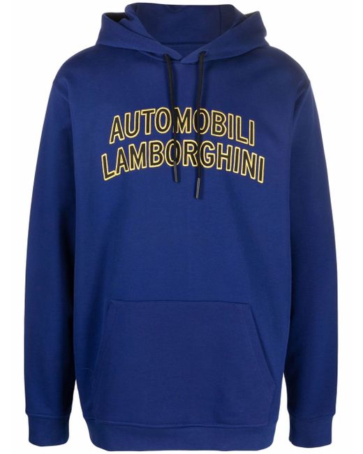 Automobili Lamborghini logo-print cotton hoodie