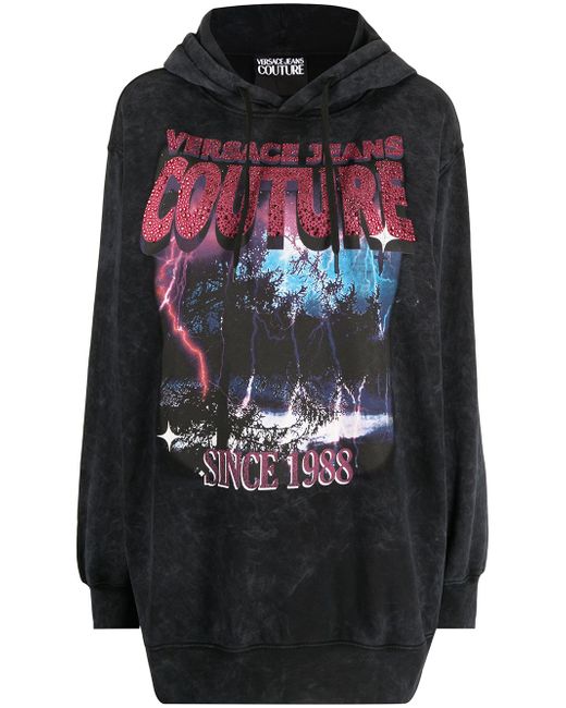 Versace Jeans Couture graphic-print cotton hoodie