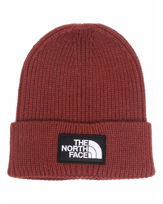 The North Face logo beanie hat
