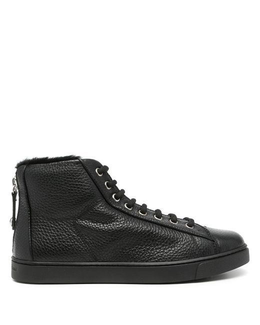 Gianvito Rossi pebbled high-top sneakers