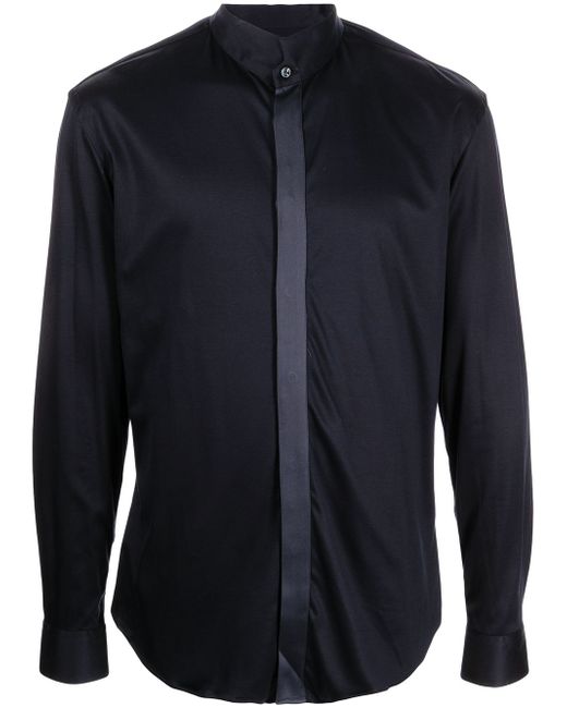 Giorgio Armani band-collar longsleeved shirt