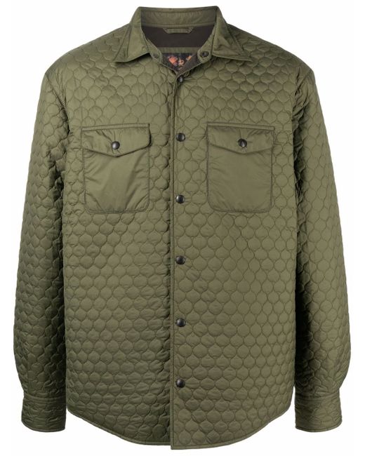 Emporio Armani quilted shirt jacket