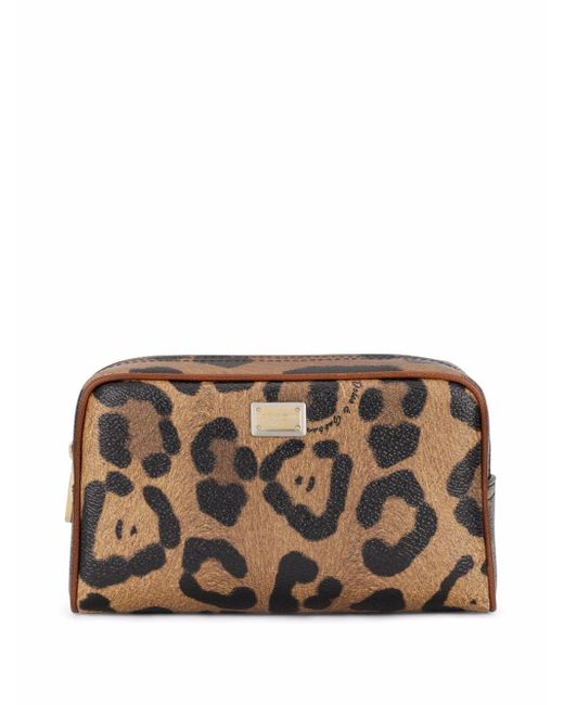 Dolce & Gabbana leopard-print make up bag