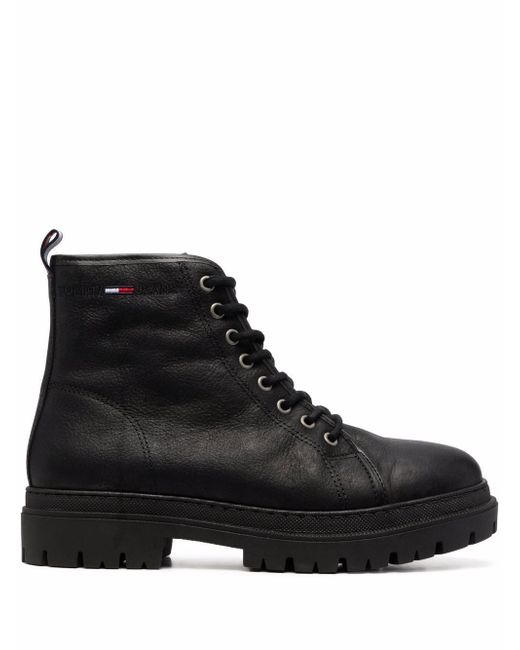 Tommy Jeans tumbled leather warm-lined boots
