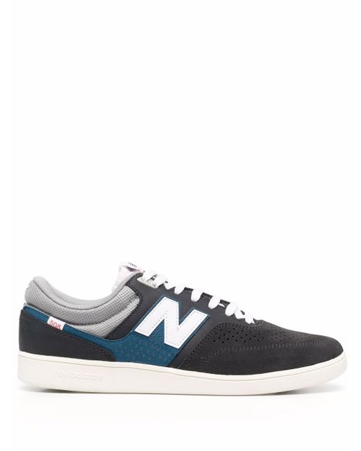 New Balance logo-patch suede low-top sneakers