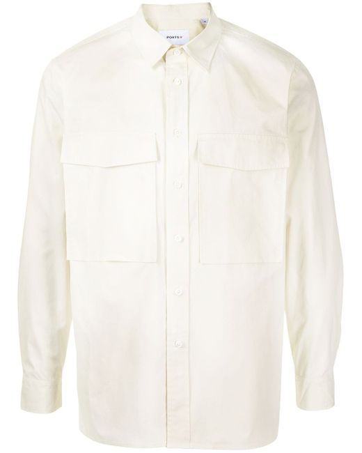 Ports V chest-pockets long-sleeve shirt